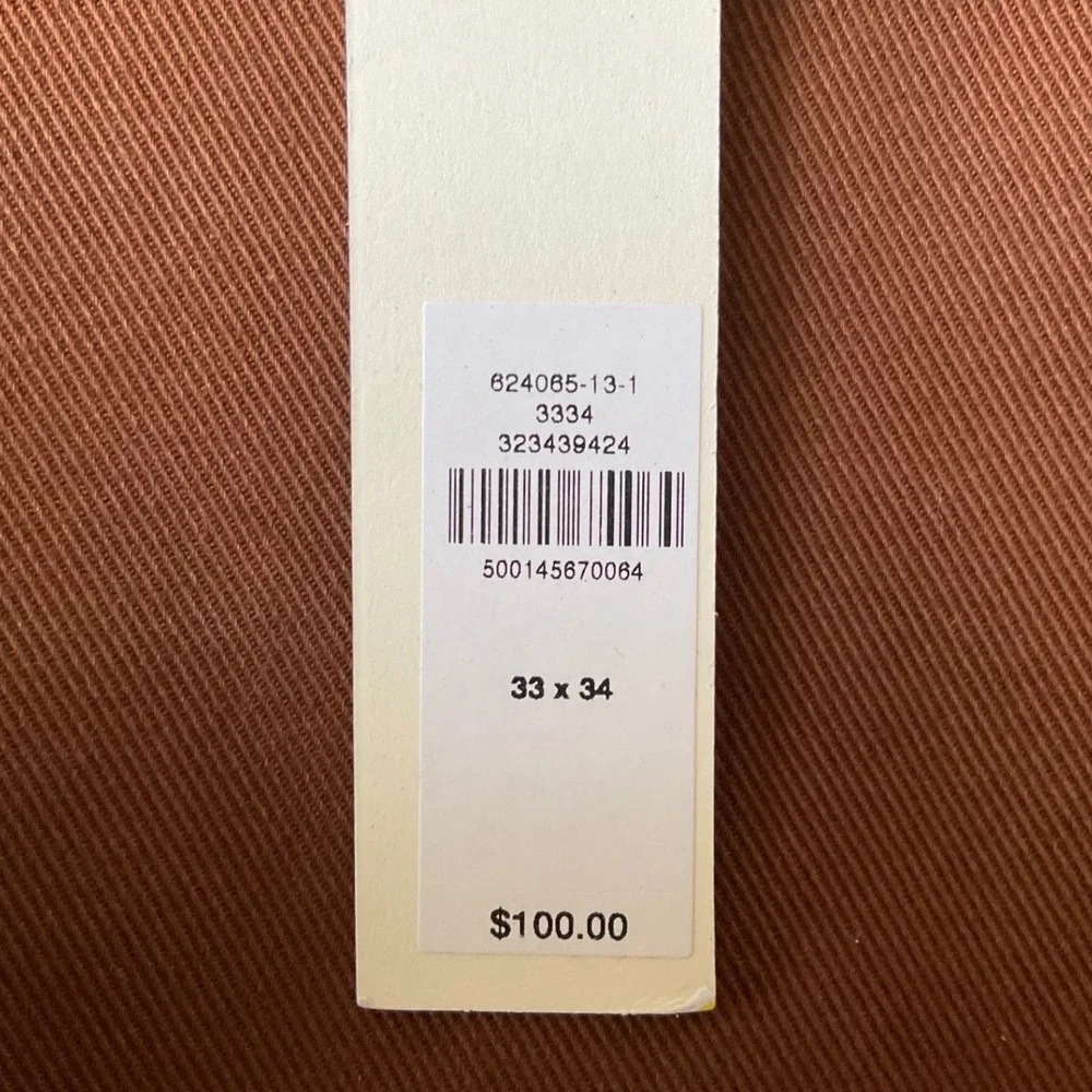Banana Republic Straight Chinos Burnt‎ Sienna Size 33x34 New With Tags